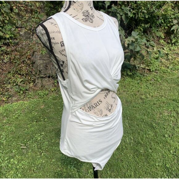 NWT Rylee Ann's women's white thong clasp bodysuit with cutout made in USA - Picture 6 of 10